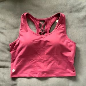 Senita Athletics Laced Up Crop Top NWT